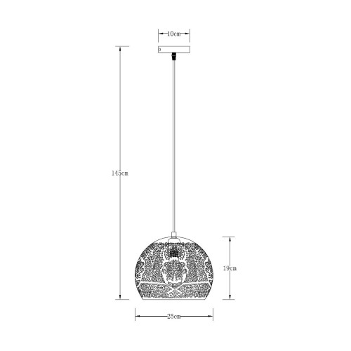 Подвесной светильник Arte Lamp Celesta A7058SP-1BK