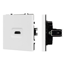 Механизм HDMI розетки Arlight SCT-NOBE-MHD1-SFPL-WH (Белый кварц) 061846
