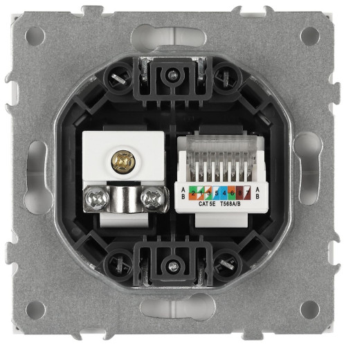 Розетка Эра Galaxy 15-3110-08 комбинированная RJ45+TV IP20 белый матовый Б0070790