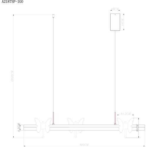 Подвесной светильник Arte Lamp Darcy A2187SP-1GO