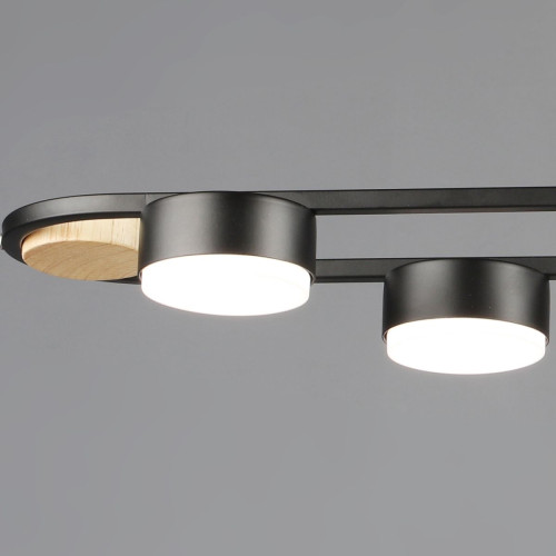 Подвесная люстра Reluce 02760-0.3-06 BK+WOOD GX53 Подвесная люстра Reluce 02760-0.3-06 BK+WOOD GX53