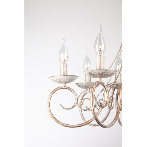 Подвесная люстра Eurosvet 22404/8 белый с золотом