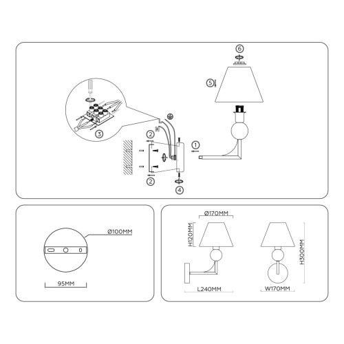 Бра Ambrella Light High Light Classic LH75156