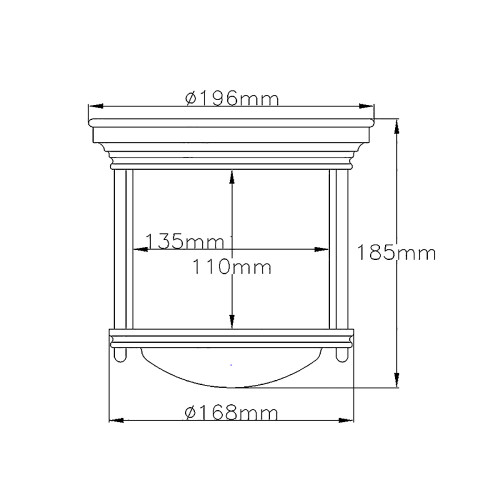 Потолочный светильник Hinkley Hadrian QN-HADRIAN-MINI-F-OZ-CLEAR