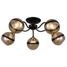 Потолочная люстра IMEX MD.3595-5-S COFFEE+FGD Потолочная люстра IMEX MD.3595-5-S COFFEE+FGD