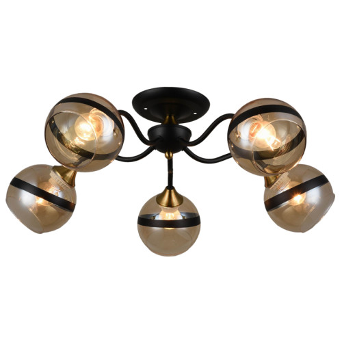 Потолочная люстра IMEX MD.3595-5-S COFFEE+FGD Потолочная люстра IMEX MD.3595-5-S COFFEE+FGD