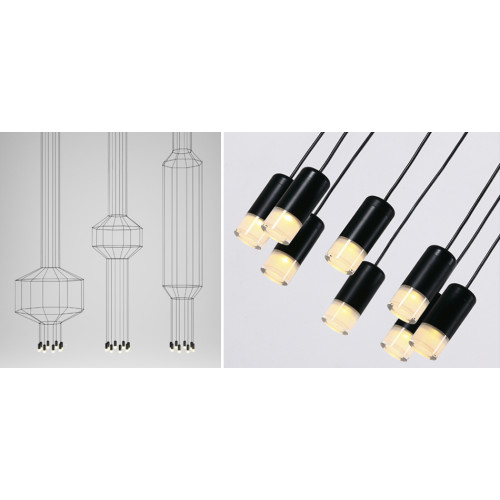 Каскадная люстра ImperiumLoft Vibia Wireflow 75394-22