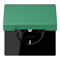 Розетка 2K+З с крышкой Jung LC1520BFKL250