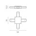 Соединитель X-образный однофазный к 50202X-P, 50203X-P 502126 Barra Lightstar 502146-P