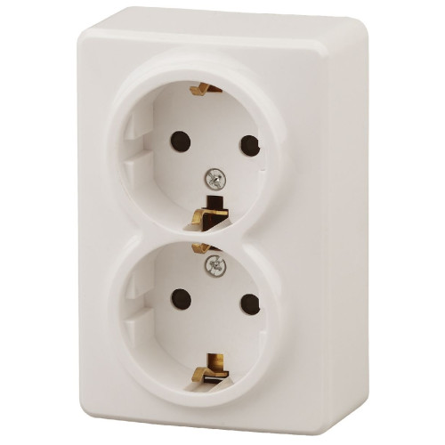 Розетка 2P+E Schuko со шторками Эра 11-2206-02 Б0020695