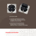 Комплект розетки с/з и шторками + USB и рамкой Arte Milano SET06-1-47-1 white