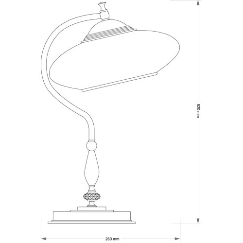 Настольная лампа Kutek San Marino Shade SAN-LN-1(P)CR
