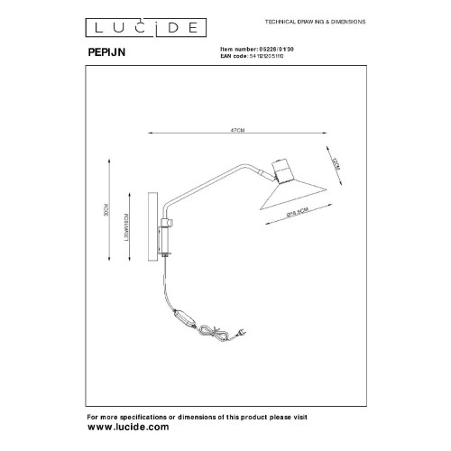 Бра Lucide Pepijn 05228/01/30