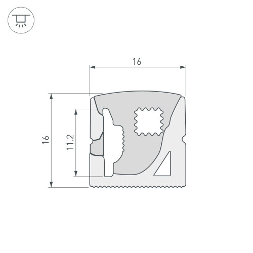 Силиконовый профиль Arlight WPH-FLEX-1616-SIDE-S11-5m WHITE 040271(1)