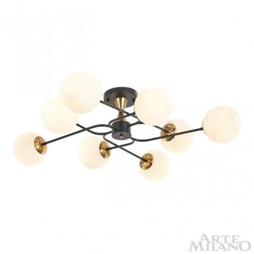Потолочная люстра Arte Milano Neapolis 276808/8 BK/GD