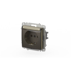 Розетка с крышкой и заземлением ELBI Zena Vega 609-011400-218