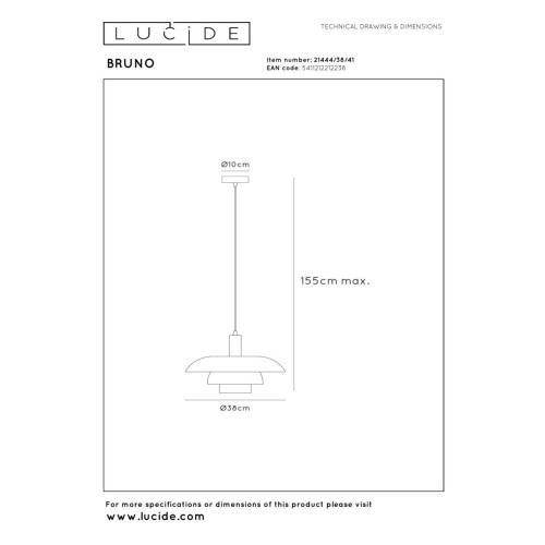 Подвесной светильник Lucide Bruno 21444/38/41