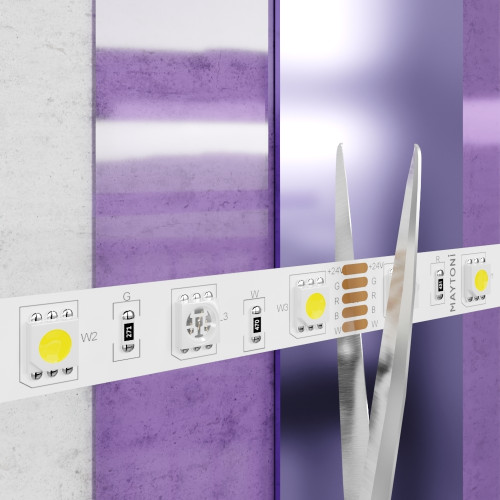 Светодиодная лента Maytoni Technical 24В 5050 14,4Вт/м RGB+W 3000K IP20 10176