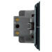 Выключатель 2-клавишный (механизм) Stekker Мия 250В 10А RSW10-3104-05 черный бархат 50443