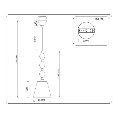 Подвесной светильник Ambrella Light High Light Ceramo Classic LH75405