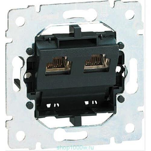 Розетка компьютерная 2хRJ45 Legrand Galea Life ISDN 775937