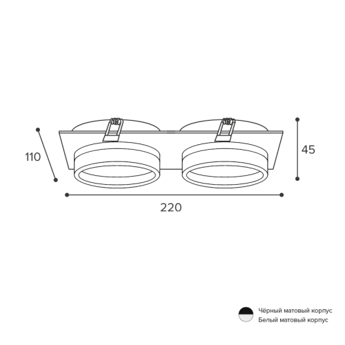 Встраиваемый светильник Wolta Luce WDL-GX53/06BL-02