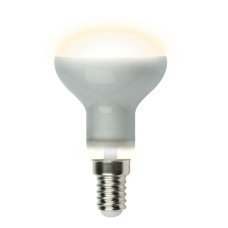 Лампа светодиодная рефлекторная (UL-00001491) Uniel E14 6W 3000K матовая LED-R50-6W/WW/E14/FR PLS02WH