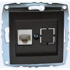 Розетка компьютерная Rj45 Cat6 Mono Electric Despina-Larissa графит 500-002005-125
