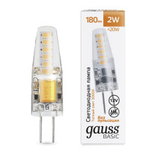 Светодиодная лампа Gauss Basic G4 2W 3000K 1159712