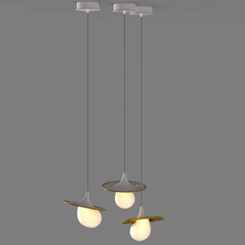 Подвесной светильник Delight Collection 10238P/1 gold/white Подвесной светильник Delight Collection 10238P/1 gold/white