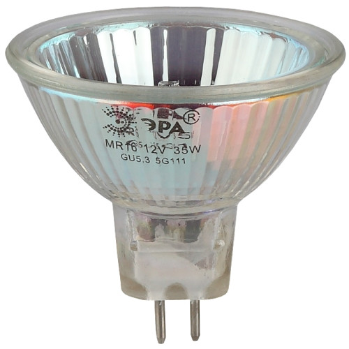Лампа галогенная Эра GU5.3 35W 3000K GU5.3-MR16-35W-12V-CL C0027355