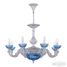 Подвесная люстра Bohemia Ivele Crystal AL79101P/8/250 WMN P Aquamarine/M-1G