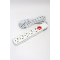 Удлинитель с/з 6вх с защитными шторками ELBI Myra 527-010205-621