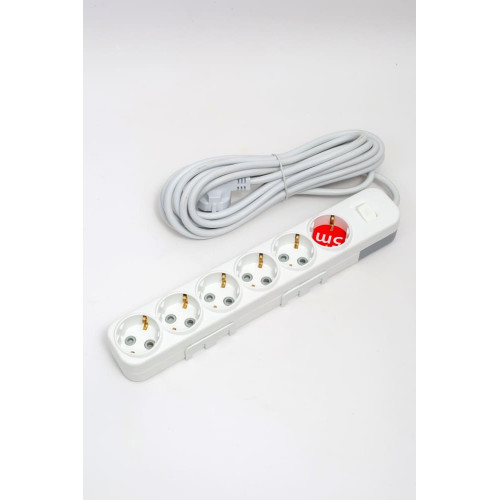 Удлинитель с/з 6вх с защитными шторками ELBI Myra 527-010205-621