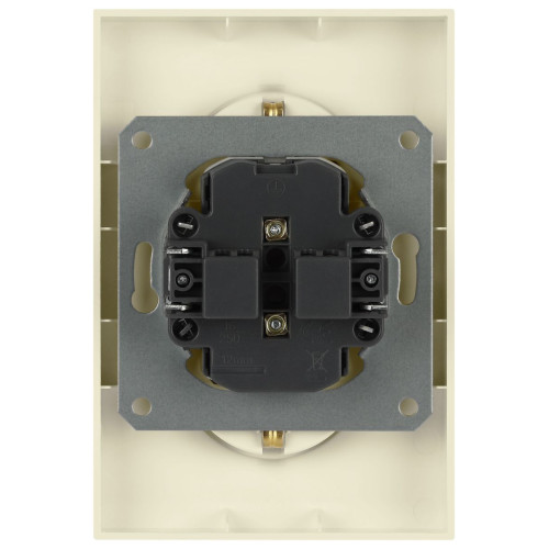 Розетка Эра Arktik 16-2107-02 без заземления двойная 2X2P 16А-250В слоновая кость Б0071682