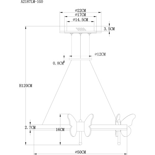 Подвесной светильник Arte Lamp Darcy A2187LM-1GO