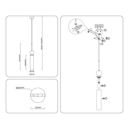 Подвесной светильник Ambrella Light High Light Modern LH53256