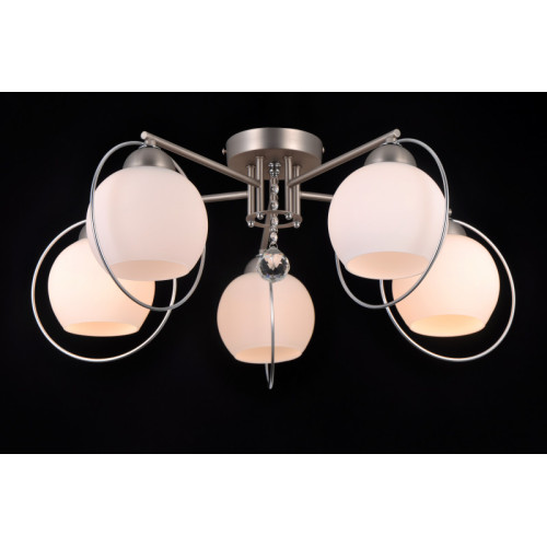Накладная люстра Natali Kovaltseva SPHERE II 81051-5C SATIN NICKEL