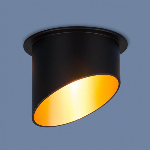 Встраиваемый светильник Elektrostandard 7005 MR16 BK/GD черный/золото 4690389123689 Встраиваемый светильник Elektrostandard 7005 MR16 BK/GD черный/золото 4690389123689