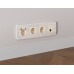 Комплект механизма компьютерной розетки Ambrella Volt RJ-45 (8P8C) CAT6A экранированной с автоматической защитной шторкой OMEGA MO332005 Бежевый матовый QUANT (OP3320, VM185)
