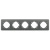 Рамка на 5 постов стеклянная Arlight FRM-OMALI-SFGS-5-GR 049722
