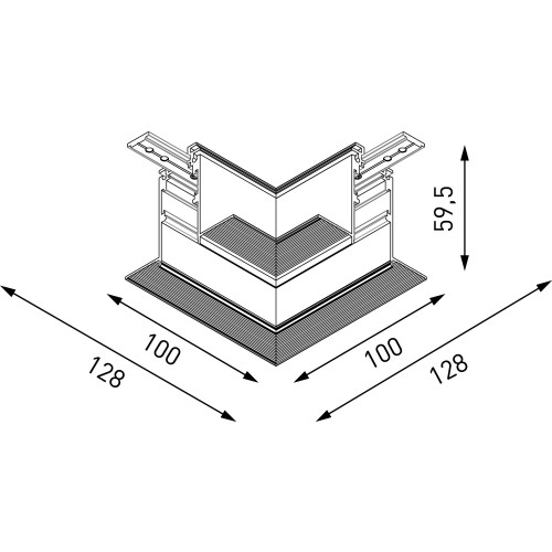 Коннектор угловой Lumker SY-LINK-CNLV-T2-WH 013609
