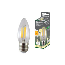 Лампа светодиодная филаментная TDM Electric E27 6W 2700K прозрачная SQ0340-0298