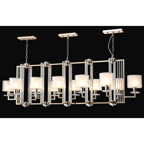 Подвесная люстра Crystal Lux NICOLAS SP12 L1600 GOLD/WHITE