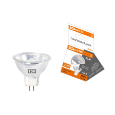 Лампа галогенная TDM Electric GU5.3 20W 3000K прозрачная SQ0341-0067