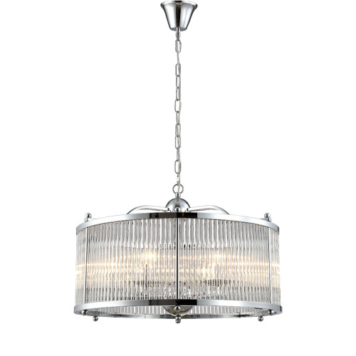 Подвесная люстра Crystal Lux Tadeo TADEO SP6 D600 CHROME/TRANSPARENTE
