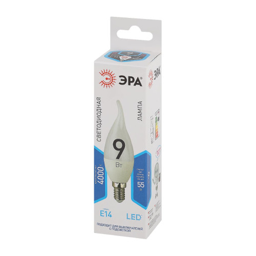 Лампа светодиодная Эра E14 9W 4000K LED BXS-9W-840-E14 Б0027974