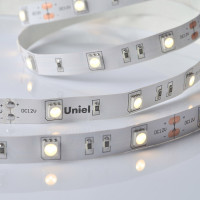 Светодиодная лента Uniel ULS-M22-5050-30LED/m-10mm-IP20-DC12V-7,2W/m-5M-3000K PROFI катушка в герметичной упаковке