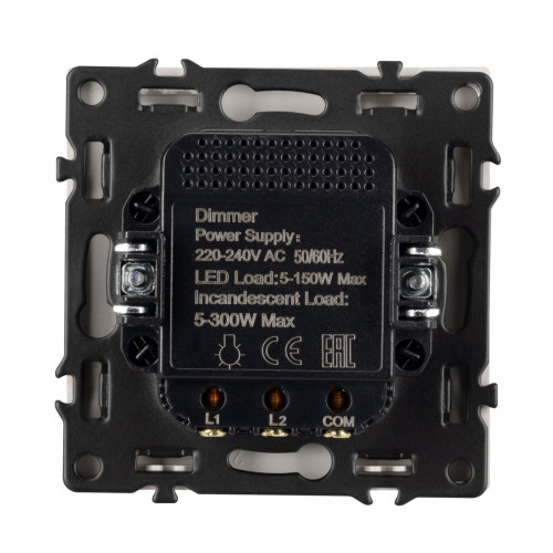 Механизм светорегулятора Arlight SWT-NOBE-DLR-SFPL-BK (250V, 300W) (Черный оникс) 054325(1)