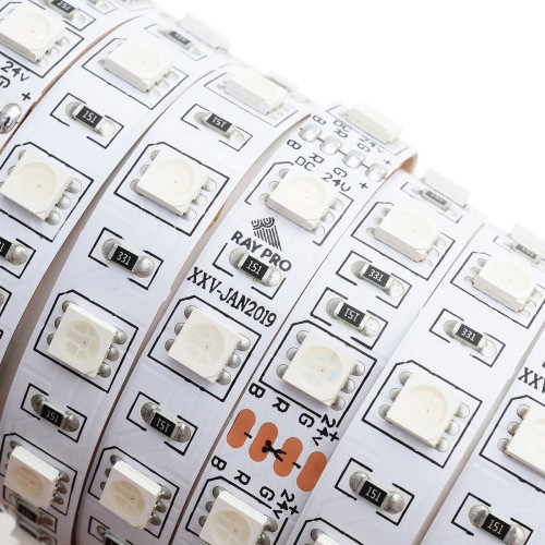 Cветодиодная лента Apeyron 24В 14,4Вт/м smd5050 60д/м IP20 5м RGB 00-310